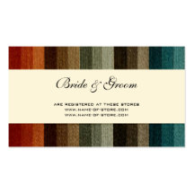 Vintage Wedding, Warm Autumn Stripes Pattern Business Cards