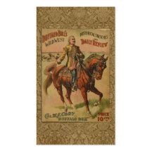 Vintage Western Buffalo Bill Wild West Show Poster Business Cards