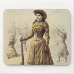 Vintage Western Cowgirl Miss Annie Oakley Mouse Mat