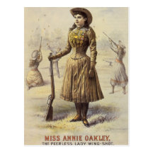 Vintage Western Cowgirl Miss Annie Oakley Post Card