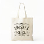 Vintage Whiskey Girl Tote Bags