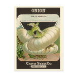 Vintage White Bermuda Onions Seed Packet Label Art Post Card