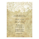 Vintage White Floral Wedding Invitations