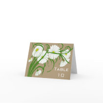 Vintage White Gerber Daisy Flowers Wedding Set Cards