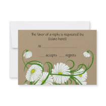 Vintage White Gerber Daisy Flowers Wedding Set Custom Invitation