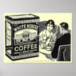 Vintage White House Coffee ad-poster