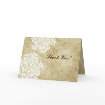 Vintage White Queen Ann's Lace Thank You Cards