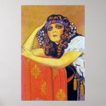 Vintage Wide Eyed Beauty Print