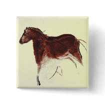 Vintage Wild Horse Cave Painting buttons