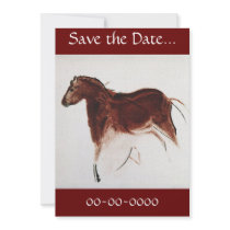 Vintage Wild Horse Cave Painting Invitations invitations