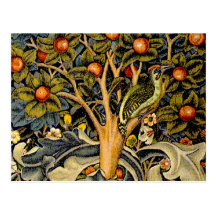 Vintage William Morris Woodpeckers Postcards