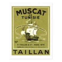 Vintage Wine Liquor Product Label postcards