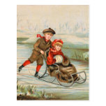 Vintage Winter Sledding Postcards