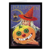 Vintage Witch Halloween Card