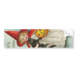 Vintage Witch Halloween Designs Bumper Sticker