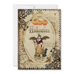 Vintage Witches Halloween Party Invitation Cards
