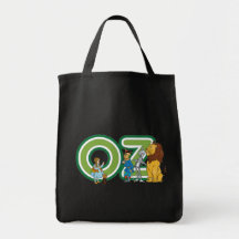 Vintage Wizard of Oz Characters and Letters Canvas Bags