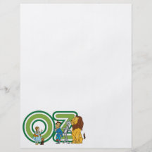 Vintage Wizard of Oz Characters and Letters Flyer