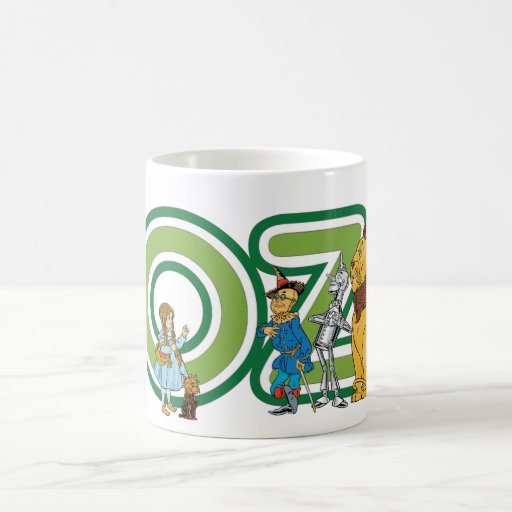 Vintage Wizard of Oz Characters and Letters Coffee Mug