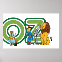 Vintage Wizard of Oz Characters and Letters Posters