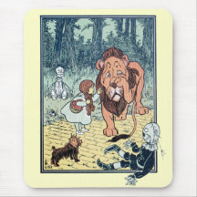Vintage Wizard of Oz Characters Yellow Brick Road Mousepad