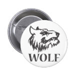 Vintage Wolf Pinback Buttons
