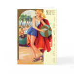 Vintage Woman at the Beach cards