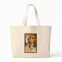 Vintage Woman with Cape Tote Bag