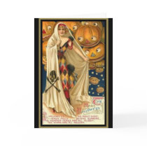 Vintage Woman with Cape Greeting Cards