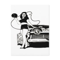 VINTAGE WOMEN BOWLER POST CARDS
