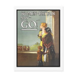 Vintage Women of Britain Say Go Recruitment Poster postcards