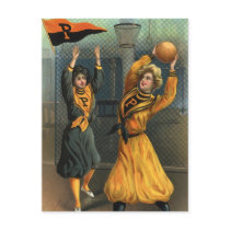 Vintage Women's Basketball Uniforms with Letter P Postcards