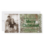 Vintage Wood Photo Christmas Card Photo Card Template