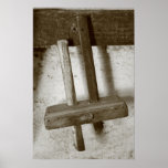 Vintage woodworking tool poster