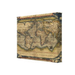 Vintage World Map Atlas Historical Design Gallery Wrap Canvas