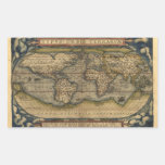 Vintage World Map Atlas Historical Design Stickers
