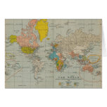 Vintage World Map Card