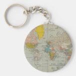 Vintage World Map Keychains