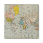 Vintage World Map Magnet