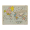 Vintage World Map postcards