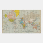 Vintage World Map Rectangular Stickers