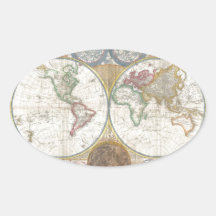 Vintage World Map Sticker