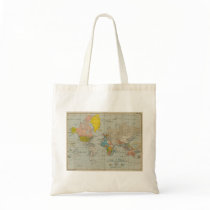 Vintage World Map Tote Bag