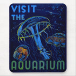Vintage WPA Visit The Aquarium Poster Mousepad