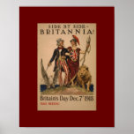 Vintage WW1Brittania Poster