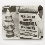 Vintage WW2 Penicillin Gonorrhoea Advert mousepads