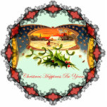 Vintage WWI Patriotic Christmas Ornament photo sculptures