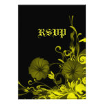 Vintage Yellow Bouquet RSVP Card Personalized Announcements