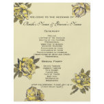 Vintage Yellow Garden Rose Wreath flyers