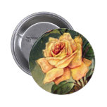 Vintage Yellow Roses Button